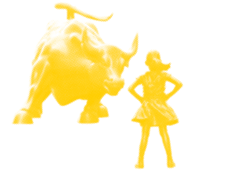 Bull girl yellow